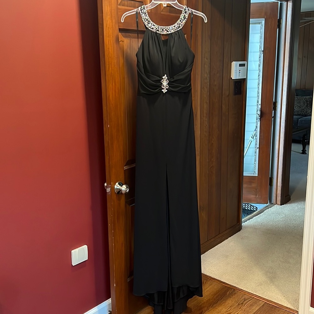 Black Riva Designs Floor-Length Dress